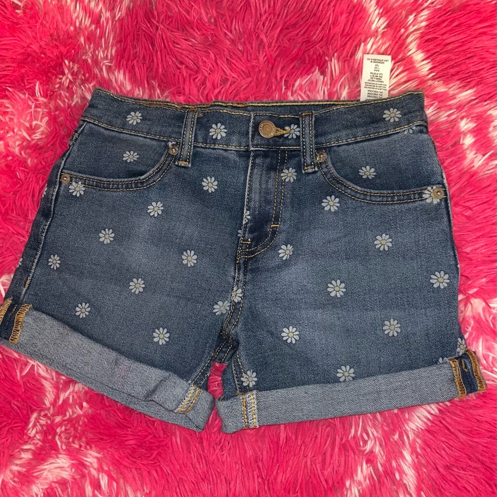 NEW Levi's girls daisy shorts 10/12